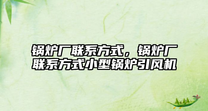 鍋爐廠聯(lián)系方式，鍋爐廠聯(lián)系方式小型鍋爐引風機