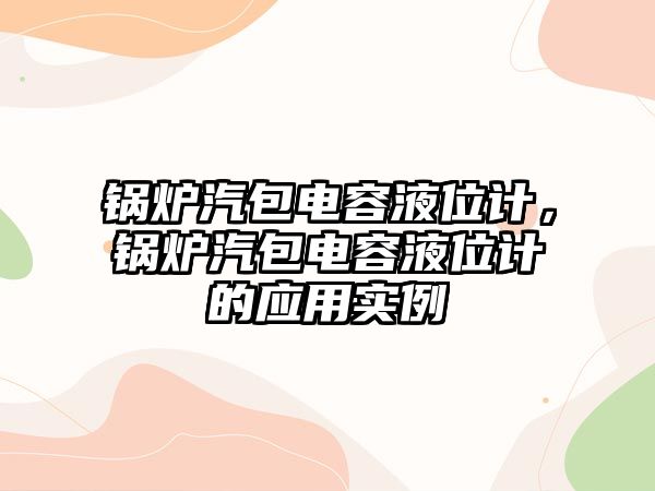 鍋爐汽包電容液位計，鍋爐汽包電容液位計的應(yīng)用實例