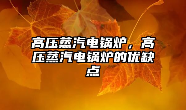 高壓蒸汽電鍋爐，高壓蒸汽電鍋爐的優(yōu)缺點