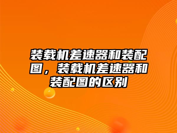 裝載機差速器和裝配圖，裝載機差速器和裝配圖的區(qū)別