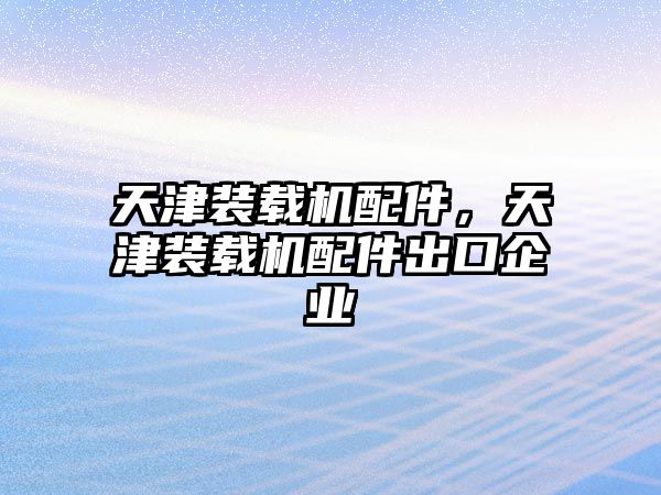 天津裝載機配件，天津裝載機配件出口企業(yè)