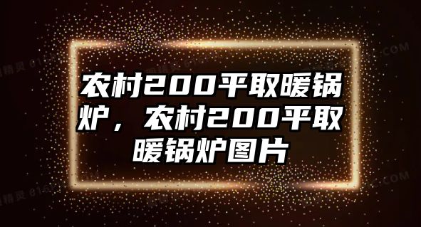 農(nóng)村200平取暖鍋爐，農(nóng)村200平取暖鍋爐圖片