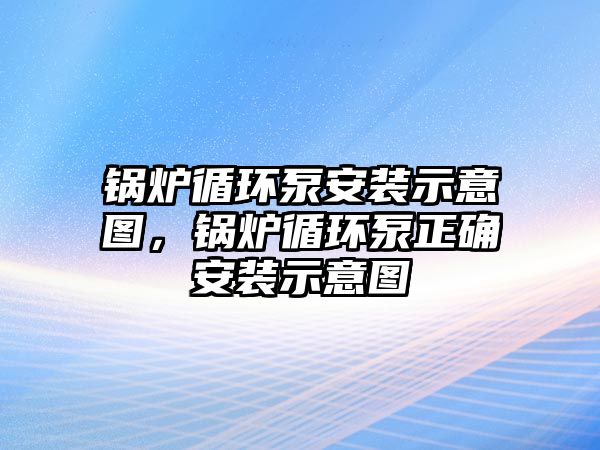 鍋爐循環(huán)泵安裝示意圖，鍋爐循環(huán)泵正確安裝示意圖