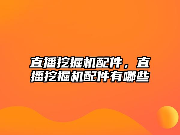 直播挖掘機配件，直播挖掘機配件有哪些