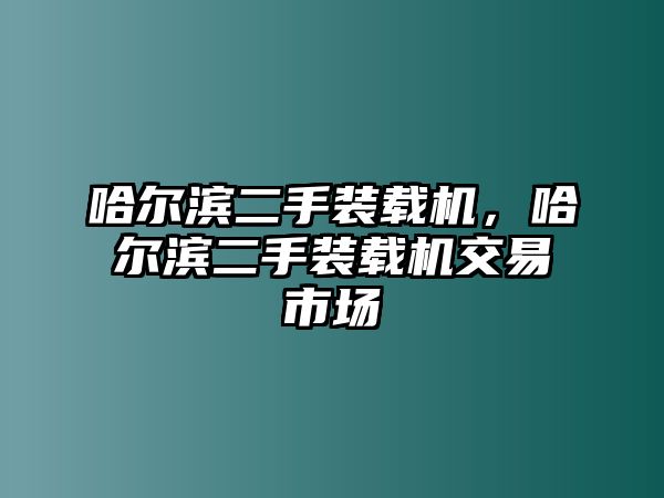 哈爾濱二手裝載機(jī)，哈爾濱二手裝載機(jī)交易市場