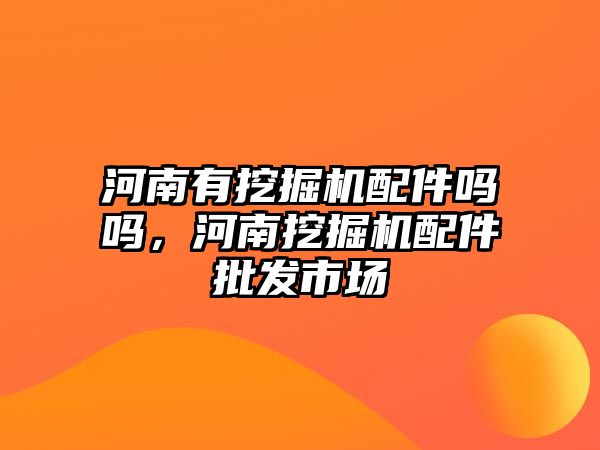 河南有挖掘機(jī)配件嗎嗎，河南挖掘機(jī)配件批發(fā)市場(chǎng)