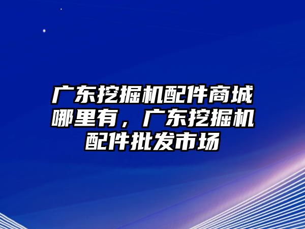 廣東挖掘機配件商城哪里有，廣東挖掘機配件批發(fā)市場