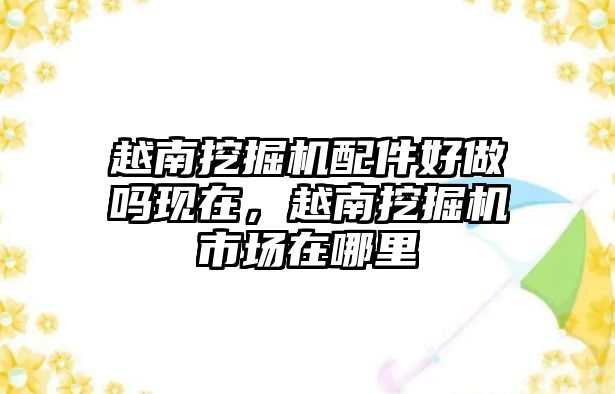 越南挖掘機(jī)配件好做嗎現(xiàn)在，越南挖掘機(jī)市場在哪里