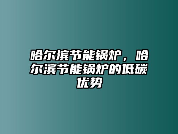 哈爾濱節(jié)能鍋爐，哈爾濱節(jié)能鍋爐的低碳優(yōu)勢(shì)