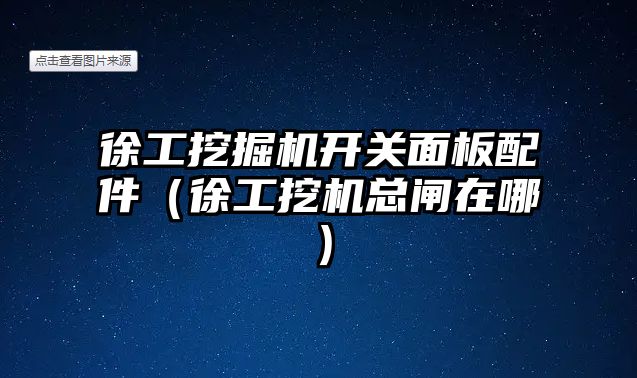 徐工挖掘機開關(guān)面板配件（徐工挖機總閘在哪）