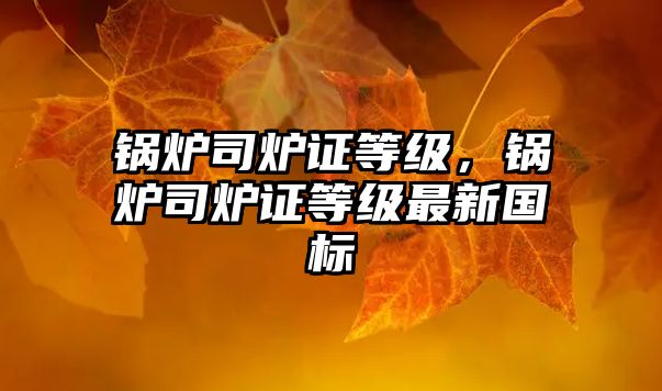 鍋爐司爐證等級(jí)，鍋爐司爐證等級(jí)最新國(guó)標(biāo)