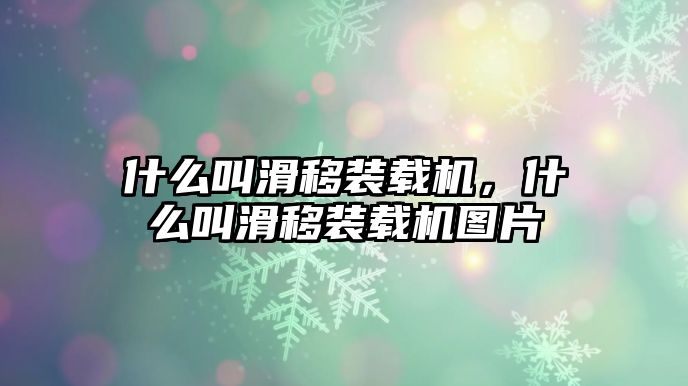 什么叫滑移裝載機(jī)，什么叫滑移裝載機(jī)圖片