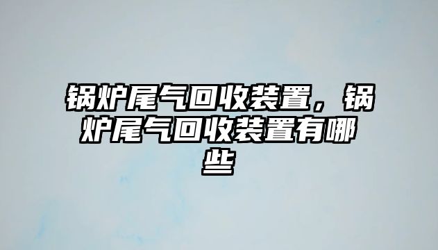 鍋爐尾氣回收裝置，鍋爐尾氣回收裝置有哪些