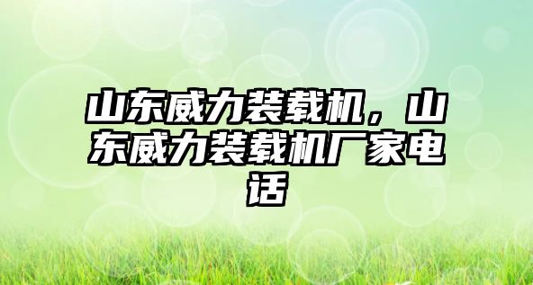 山東威力裝載機，山東威力裝載機廠家電話