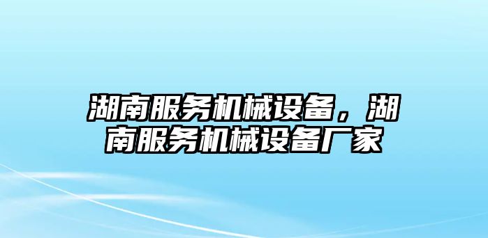 湖南服務(wù)機械設(shè)備，湖南服務(wù)機械設(shè)備廠家