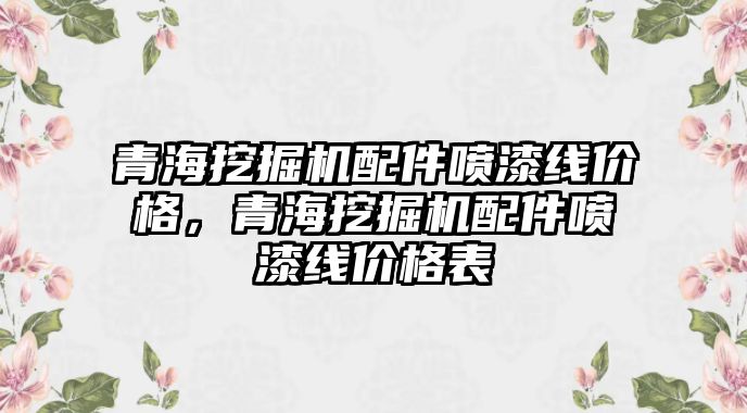 青海挖掘機配件噴漆線價格，青海挖掘機配件噴漆線價格表