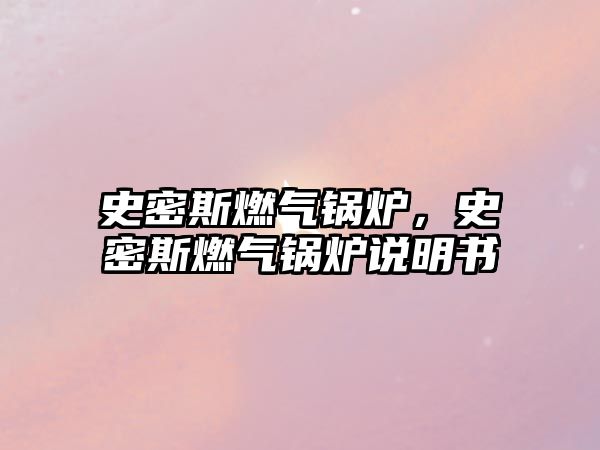 史密斯燃氣鍋爐，史密斯燃氣鍋爐說明書