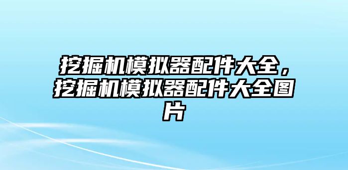 挖掘機(jī)模擬器配件大全，挖掘機(jī)模擬器配件大全圖片