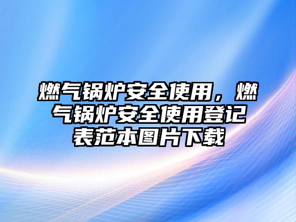 燃?xì)忮仩t安全使用，燃?xì)忮仩t安全使用登記表范本圖片下載