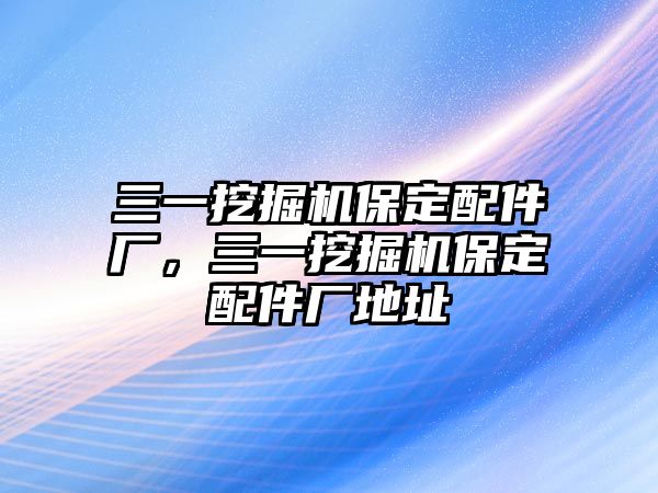 三一挖掘機(jī)保定配件廠，三一挖掘機(jī)保定配件廠地址