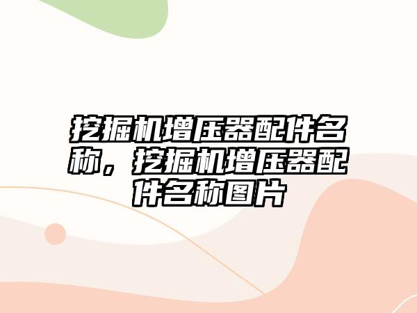 挖掘機增壓器配件名稱，挖掘機增壓器配件名稱圖片