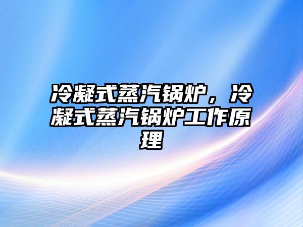 冷凝式蒸汽鍋爐，冷凝式蒸汽鍋爐工作原理