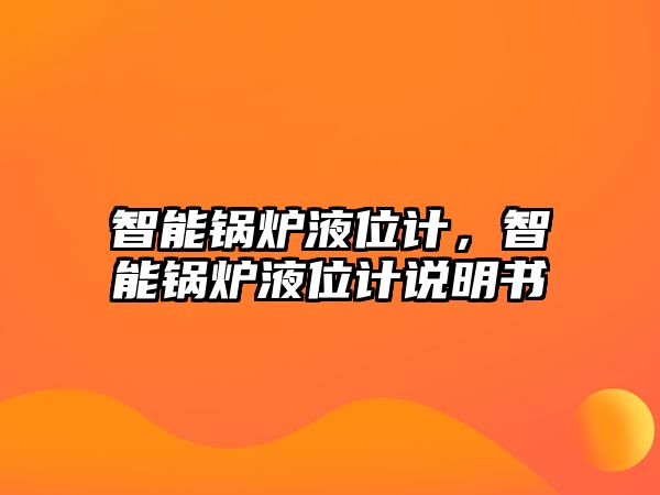 智能鍋爐液位計(jì)，智能鍋爐液位計(jì)說(shuō)明書