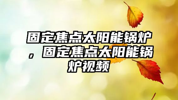 固定焦點太陽能鍋爐，固定焦點太陽能鍋爐視頻