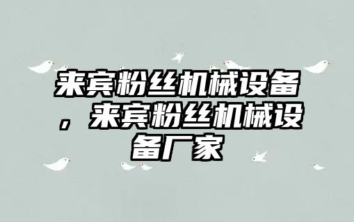 來賓粉絲機械設(shè)備，來賓粉絲機械設(shè)備廠家