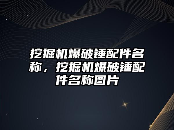 挖掘機爆破錘配件名稱，挖掘機爆破錘配件名稱圖片