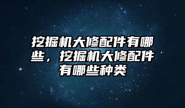 挖掘機大修配件有哪些，挖掘機大修配件有哪些種類