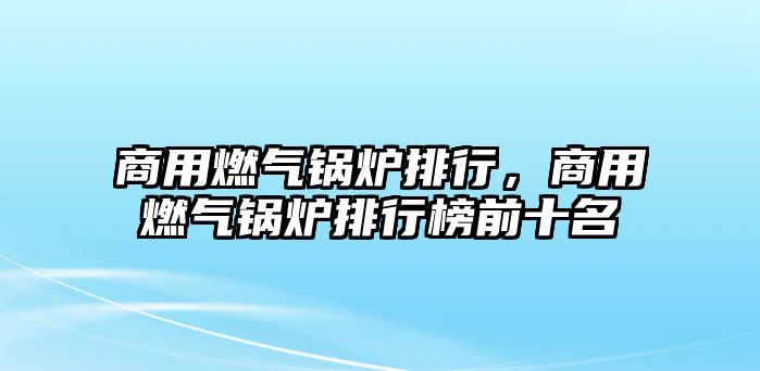 商用燃?xì)忮仩t排行，商用燃?xì)忮仩t排行榜前十名