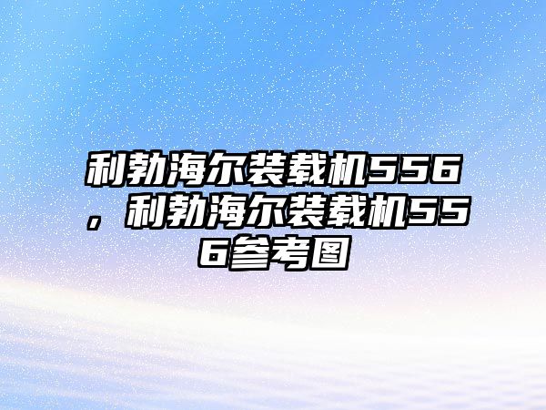 利勃海爾裝載機(jī)556，利勃海爾裝載機(jī)556參考圖