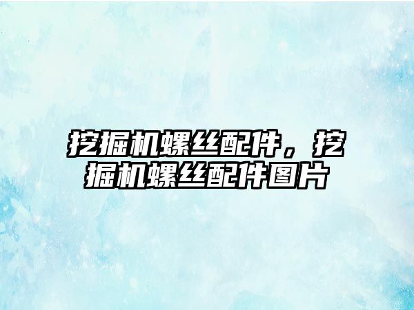 挖掘機螺絲配件，挖掘機螺絲配件圖片