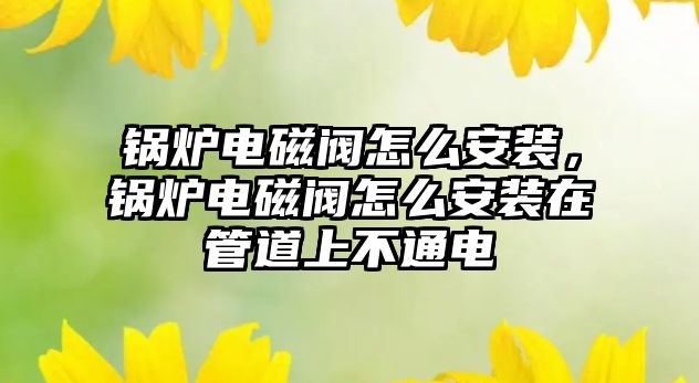 鍋爐電磁閥怎么安裝，鍋爐電磁閥怎么安裝在管道上不通電