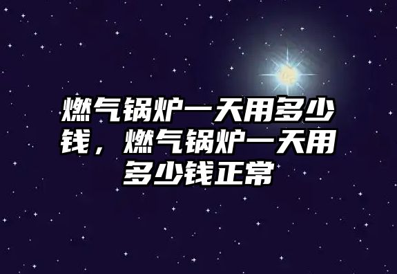 燃?xì)忮仩t一天用多少錢，燃?xì)忮仩t一天用多少錢正常