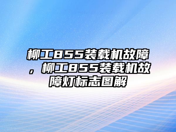 柳工855裝載機故障，柳工855裝載機故障燈標(biāo)志圖解