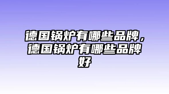 德國鍋爐有哪些品牌，德國鍋爐有哪些品牌好