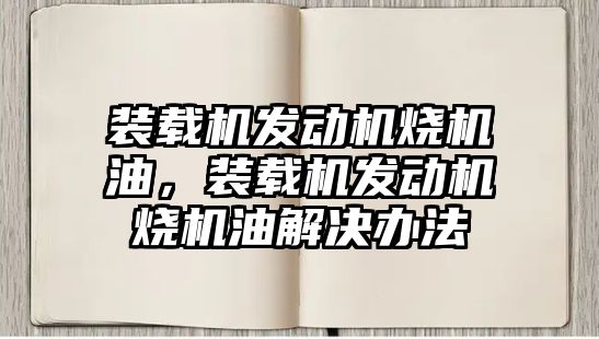 裝載機發(fā)動機燒機油，裝載機發(fā)動機燒機油解決辦法