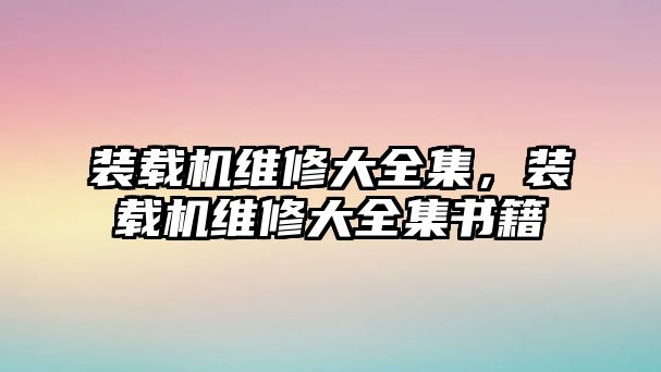 裝載機(jī)維修大全集，裝載機(jī)維修大全集書籍