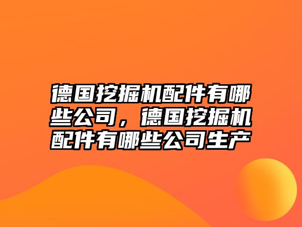 德國挖掘機配件有哪些公司，德國挖掘機配件有哪些公司生產(chǎn)