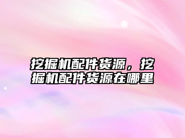 挖掘機配件貨源，挖掘機配件貨源在哪里