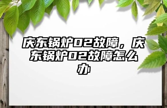 慶東鍋爐02故障，慶東鍋爐02故障怎么辦