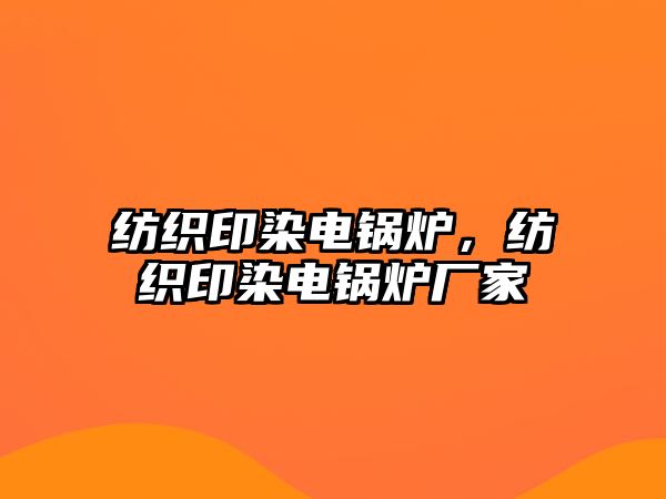 紡織印染電鍋爐，紡織印染電鍋爐廠家