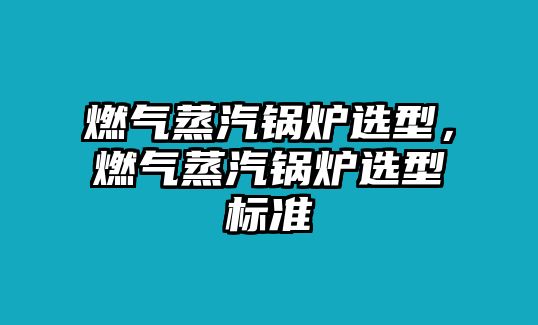 燃?xì)庹羝仩t選型，燃?xì)庹羝仩t選型標(biāo)準(zhǔn)