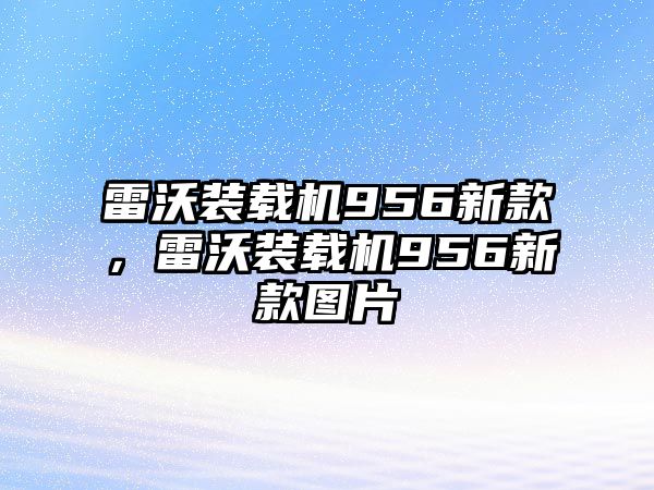 雷沃裝載機956新款，雷沃裝載機956新款圖片