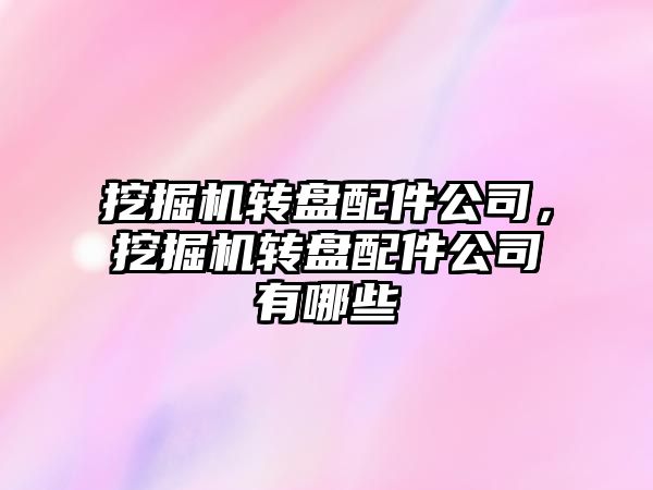 挖掘機轉(zhuǎn)盤配件公司，挖掘機轉(zhuǎn)盤配件公司有哪些