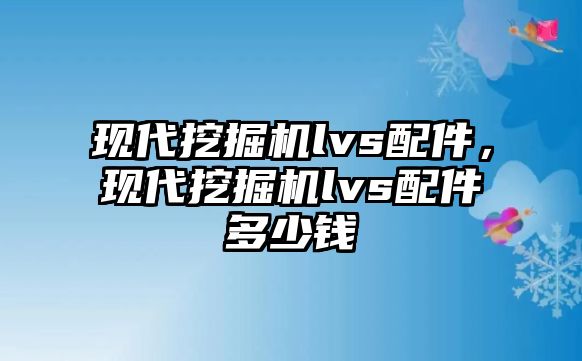 現(xiàn)代挖掘機lvs配件，現(xiàn)代挖掘機lvs配件多少錢