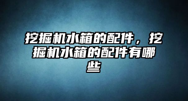 挖掘機水箱的配件，挖掘機水箱的配件有哪些