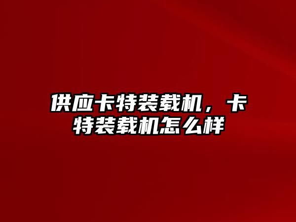 供應(yīng)卡特裝載機(jī)，卡特裝載機(jī)怎么樣